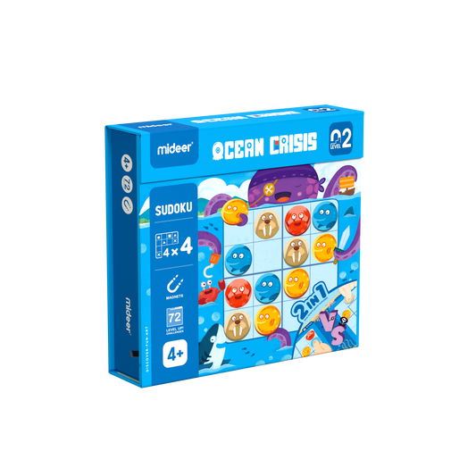 Juego Educativo De Sudoku Del Oceano Para Niños De 3 Y 4 Años